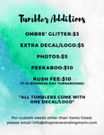 Custom Tumbler Order