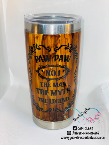 Wood Grain Paw Paw Tumbler