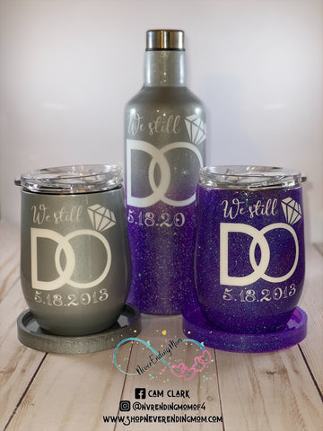 Custom Wine Set w/Coasters